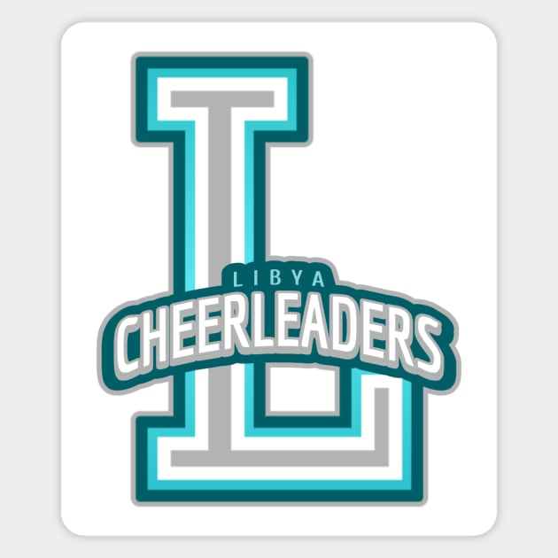 Libya Cheerleader Sticker by Tip Top Tee's